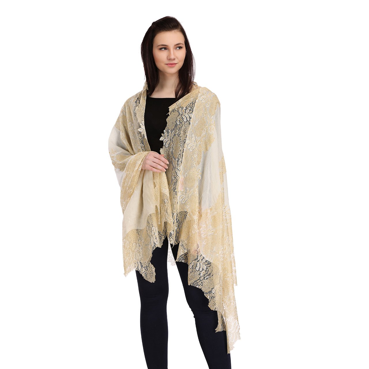 Scarf with french lace - Image 2