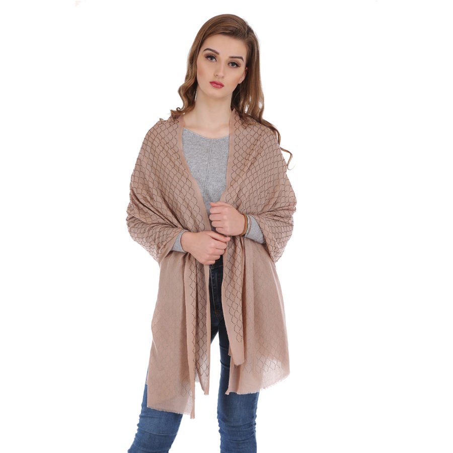 Cashmere pashmina shawl with crystals
