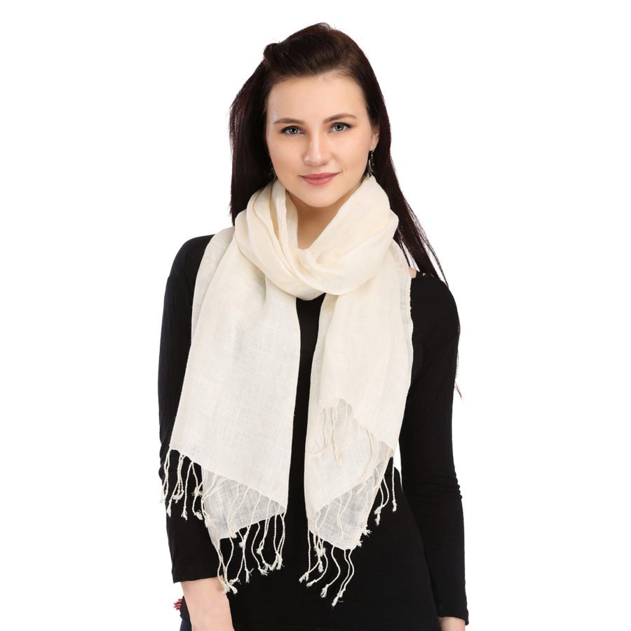 Linen Scarves in plain solid colours